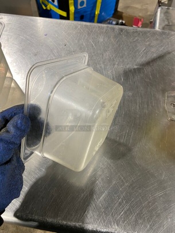 Cambro Clear Poly 1/6x4" Food Containers! 15x Your Bid! - Image 4 of 8