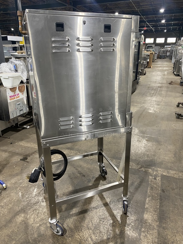 Stellar Steam Commercial Electric Powered Steamer! All Stainless Steel! On Commercial Casters! MODEL CAPELLA6  SN:021206078! 208V! - Image 4 of 9