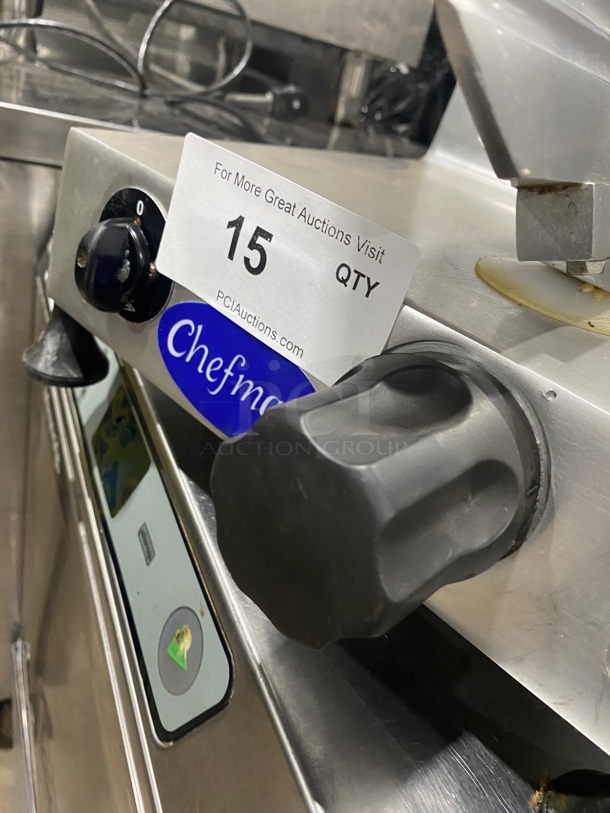 Chefmate Commercial Countertop Deli Meat Slicer! All Stainless Steel! Model GC 12 SN:134483! 115V 1Phase! - Image 6 of 8
