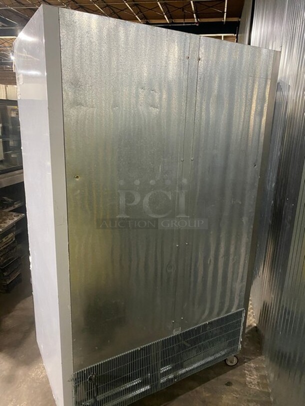 Leader Stainless Steel Commercial 2 Door Reach In Cooler w/ Poly Coated Racks! On Casters! Model ESLR48 S/C SN: NP12M0801A 115 Volts, 1 Phase - Image 3 of 11