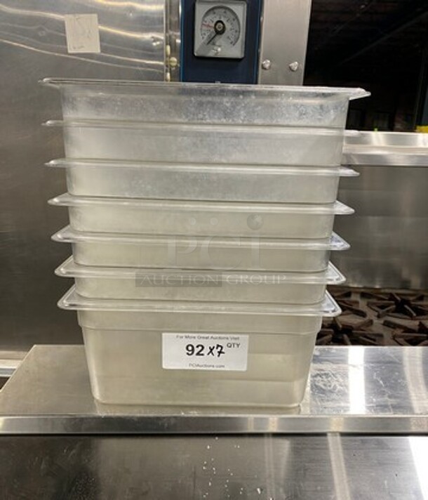 Cambro Clear Poly 1/3x6" Food Containers! 7x Your Bid! - Image 1 of 8