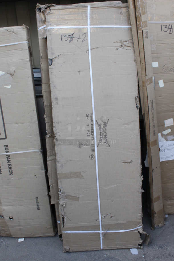BRAND NEW SCRATCH & DENT! Regency 24" x 72" NSF Black Epoxy Wire Shelf. Box is damaged. 2x Your Bid	 - Image 2 of 4