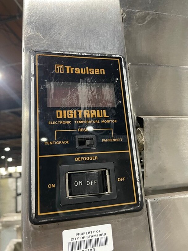 Traulsen Commercial 2 Door Reach In Freezer! With Racks! All Stainless Steel! Model LT232WUT Serial 227187! 208/115V 1Phase! On Casters! Working When Removed!  - Image 9 of 10