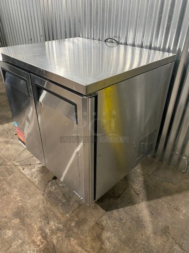 Turbo Air Commercial Under The Counter 2 Door Freezer! With Poly Coated Racks! All Stainless Steel! Model MUF36 Serial MU3FB10026! 115V! On Casters! - Image 2 of 9