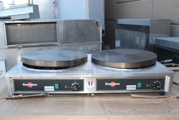 Krampouz CECIJ4DAT 15 3/4" Dual Electric Cast Iron Crepe Maker - 208V / 3750W. Damaged. See photos. - Image 3 of 6
