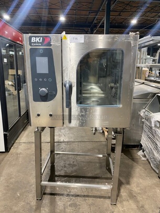 BKI By Giorik Commercial Electric Powered Combi Convection Oven! With View Through Door! With Built In Pan Rack! With Digital Touch Controls! All Stainless Steel! On Legs! Model: COMBI1.06 SN: 102005A000001 208V 60HZ 3 Phase - Image 1 of 12