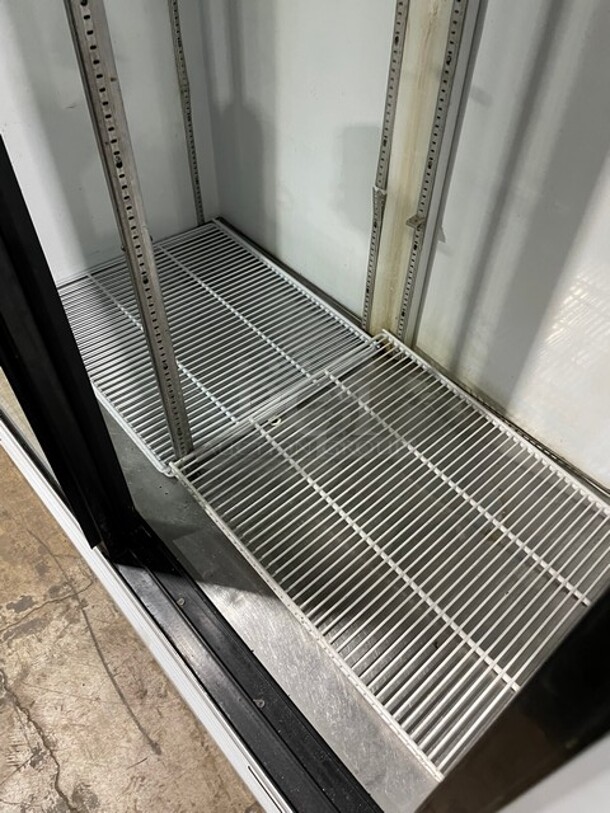 Beverage-Air Commercial Double Glass Sliding Door Reach In Refrigerator Merchandiser! With Poly Coated Racks! 115V 1 Phase! Model: MT45 SN: 5263195! - Image 5 of 8