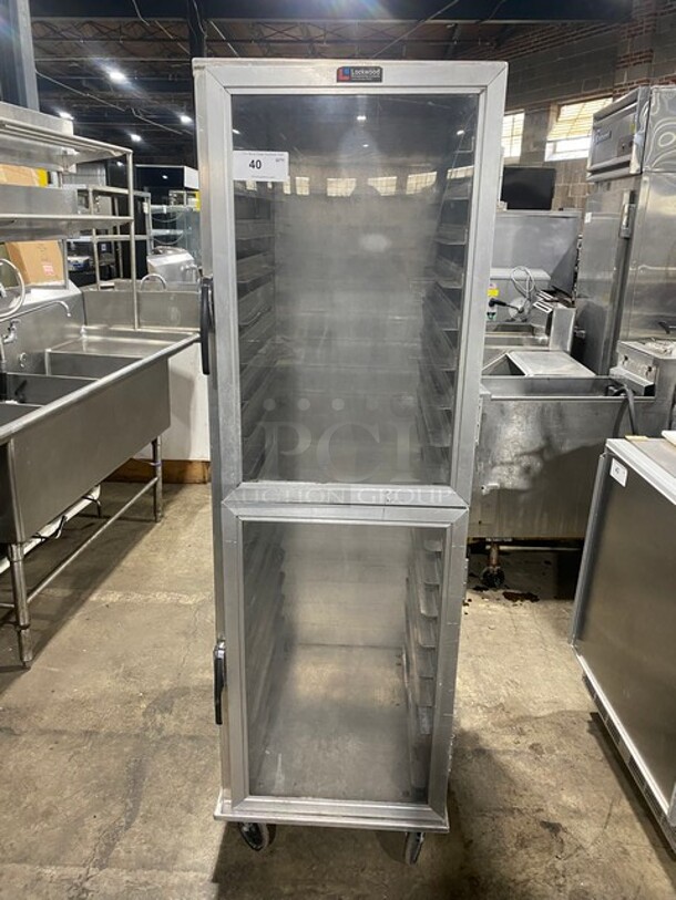 Lockwood! Enclosed Food Pan Rack! On Wheels! - Image 1 of 7