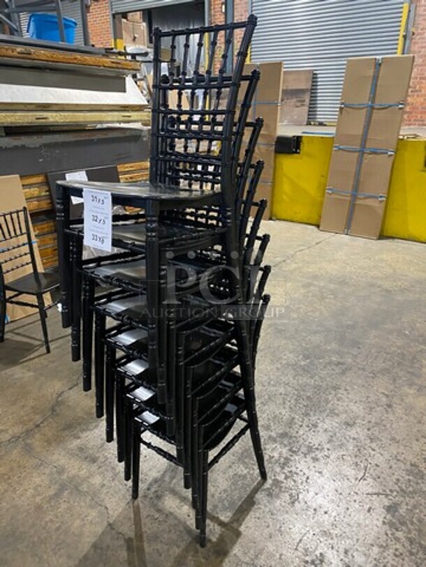 NICE! BRAND NEW Black Elegant Poly Style Indoor/ Outdoor Chairs! 6x Your Bid! - Image 9 of 9