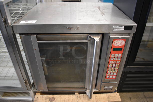 Tim Hortons Stainless Steel Commercial Electric Powered Half Size Convection Oven w/ View Through Door. 208-230 Volts. 31x32x26