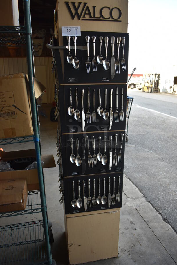 Silverware Rotating Display Rack. 17x17x72