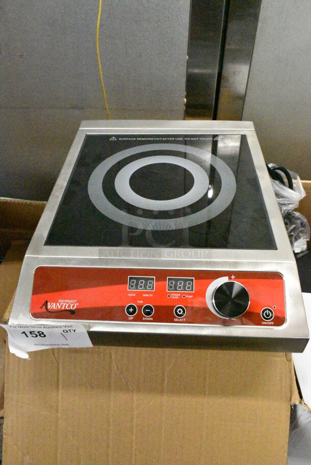 BRAND NEW SCRATCH AND DENT! 2024 Avantco 177IC1800 Stainless Steel Countertop Induction Range / Cooker. 120 Volts, 1 Phase. - Image 2 of 7