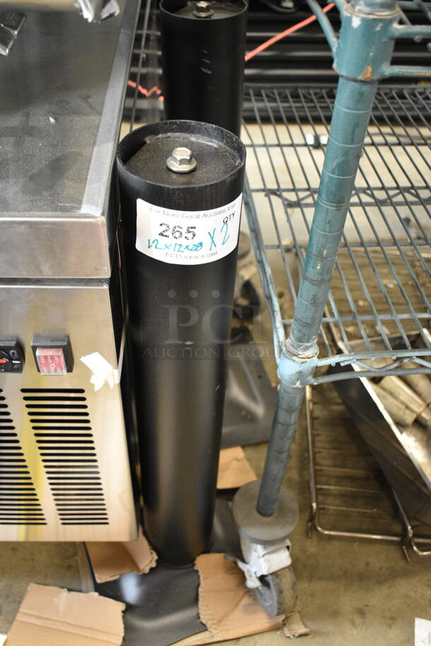 2 BRAND NEW SCRATCH AND DENT! Black Metal Table Columns. 2 Times Your Bid! - Image 1 of 4