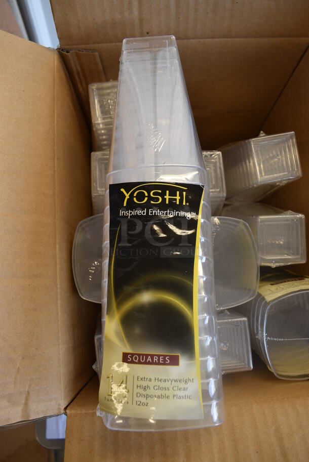 ALL ONE MONEY! Lot of 23 Packs of 14 BRAND NEW IN BOX Yoshi Plastic Beverage Tumblers! Total of 322. 3x3x5