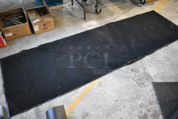 Black Floor Mat Runner. 36x119