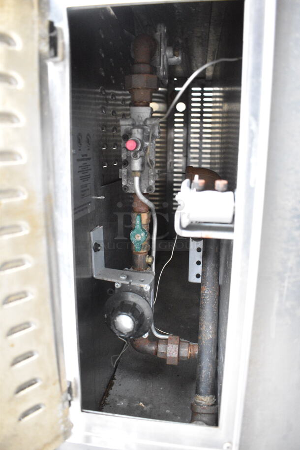 Marsal and Sons 448 Stainless Steel Commercial Natural Gas Powered Single Deck Pizza Oven.  - Image 5 of 6