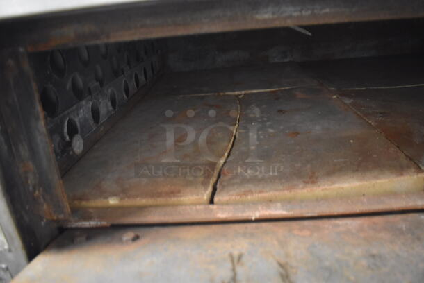 2 Bakers Pride Y600 Stainless Steel Commercial Natural Gas Powered Single Deck Pizza Ovens w/ Cooking Stones. 120,000 BTU. 78x43x67. 2 Times Your Bid! - Image 11 of 12