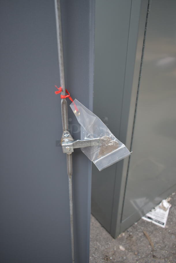 BRAND NEW SCRATCH AND DENT! Durham 70426024S95 16 Gauge 36" x 18" x 72" 4-Shelf Steel Storage Cabinet.  - Image 5 of 7