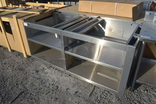 BRAND NEW! Stainless Steel Counter Frame w/ 2 Under Shelves. - Image 3 of 6