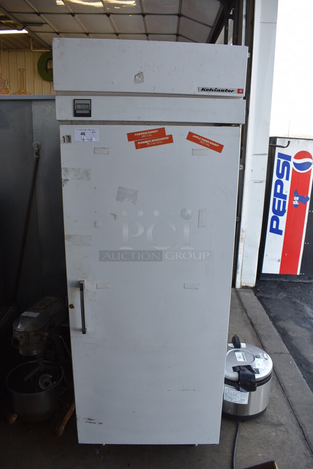 Kelvinator Model T30HSP-4 Metal Commercial Single Door Reach In Hardening Cabinet. 115 Volts, 1 Phase. 31x36x83. Cannot Test - Unit Trips Breaker