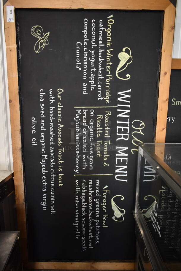 3 Framed Blackboard Menu Signs. 3 Times Your Bid! - Image 2 of 5