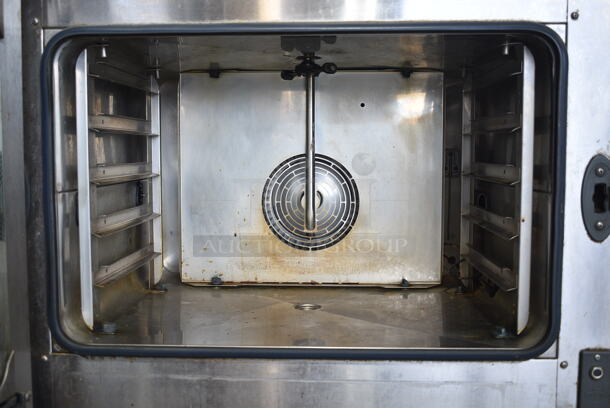 2 2015 Unox XAV305E Stainless Steel Commercial Electric Powered Convection Oven on Stand w/ Commercial Casters. 208-240 Volts, 3 Phase. 2 Times Your Bid!  - Image 6 of 9