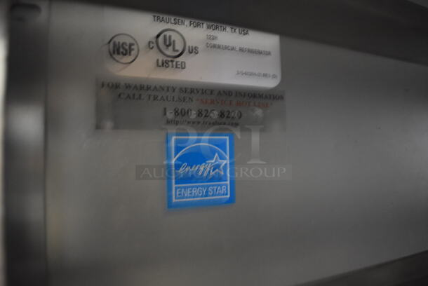 Traulsen G20010 ENERGY STAR Stainless Steel Commercial 2 Door Reach In Cooler on Commercial Casters. 115 Volts, 1 Phase. 52x35x83.5. Tested and Powers On - Image 5 of 7