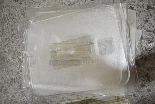 ALL ONE MONEY! Lot of Various Clear Poly Drop In Bin Lids and 3 1/9 Size Drop In Bins.  - Image 4 of 8