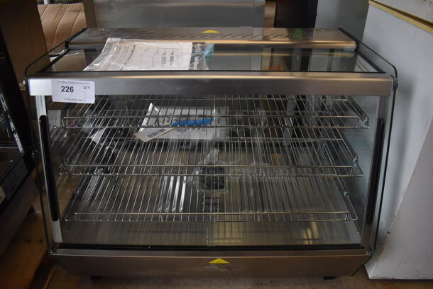 BRAND NEW! ServIt 423HDM36SA Self / Full Service 3 Shelf Countertop Heated Display Case Merchandiser with Sliding Doors. 120 Volts, 1 Phase. 34x24x28. Tested and Working!