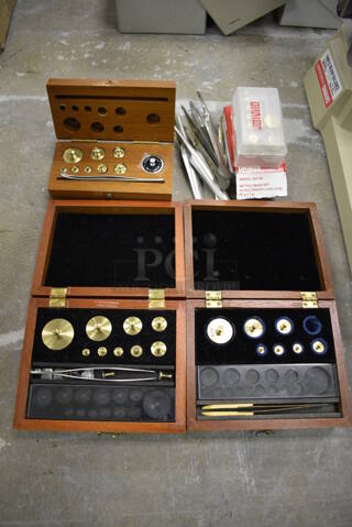 ALL ONE MONEY! Lot of Ohaus 241-03  Metric Mass Set In Polypropylene Case (Main Building) 