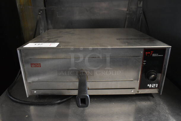 Wisco Model 421 Stainless Steel Commercial Countertop Electric Powered Pizza Oven. 120 Volts, 1 Phase. 18x15x8. Tested and Does Not Power On
