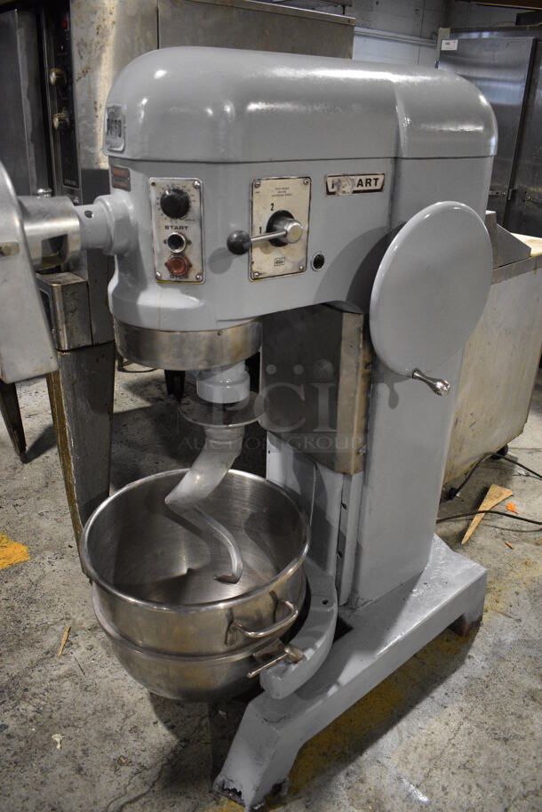 Hobart P660 Metal Commercial Floor Style 60 Quart Planetary Dough Mixer w/ Pelican Head, Dough Hook and Stainless Steel Mixing Bowl. 208 Volts, 1 Phase. 29x60x57 - Image 12 of 12