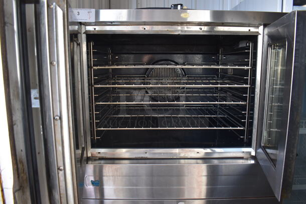 2 Blodgett Zephaire Stainless Steel Commercial Natural Gas Powered Full Size Convection Oven w/ View Through Doors, Metal Oven Racks and Thermostatic Controls on Commercial Casters. 2 Times Your Bid! - Image 4 of 6