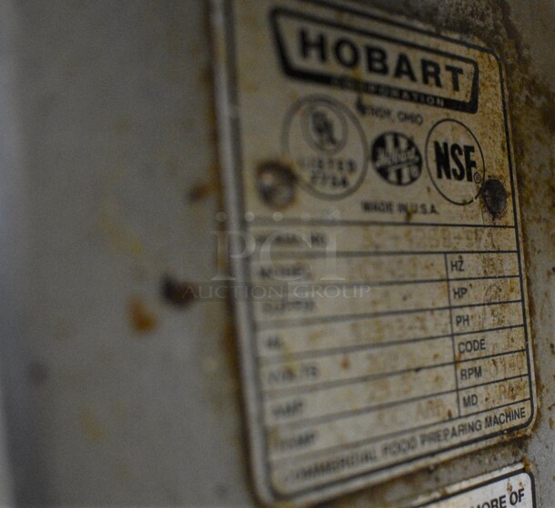 Hobart Model HCM 450 Stainless Steel Commercial Floor Style Horizontal Cutter Mixer w/ S Blade. 200 Volts, 3 Phase. 33x24x45 - Image 8 of 8