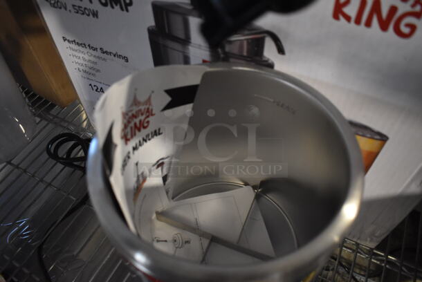 BRAND NEW IN BOX! Carnival King 382RWS35 Stainless Steel Commercial Countertop Condiment Warmer w/ Pump. 120 Volts, 1 Phase. 8x16x17. Tested and Working! - Image 4 of 7