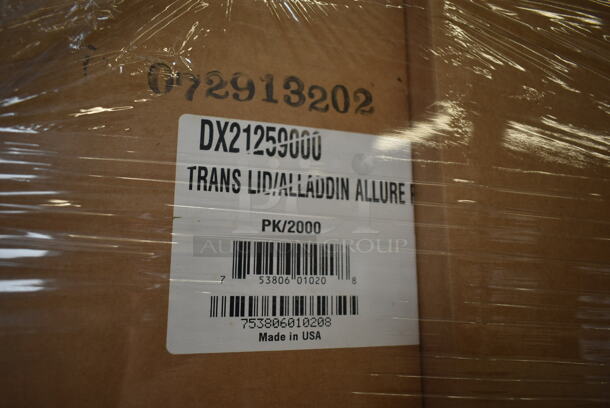 PALLET LOT of 16 BRAND NEW IN BOX! Dinex DX21259000 Disposable Lid - Fits Specific 5 - 12 oz Aladdin Temp-Rite Mugs, Bowls and Tumblers (2000/cs) - Translucent. 16 Times Your Bid! - Image 4 of 4