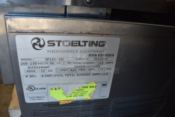 2013 Stoelting Model SF121-38I2 Stainless Steel Commercial Countertop Air Cooled 2 Flavor w/ Twist Soft Serve Ice Cream Machine. 208-240 Volts, 1 Phase. 22x32x34 - Image 6 of 7
