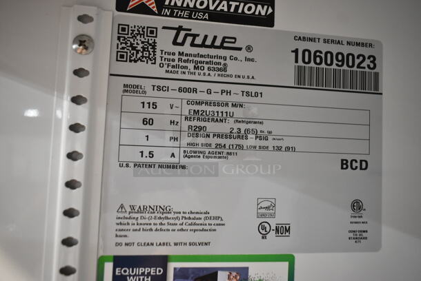 BRAND NEW SCRATCH AND DENT! 2024 True TSCI-600R-G-PH Metal Commercial Single Door Cooler Merchandiser w/ Poly Coated Racks. 115 Volts, 1 Phase. Tested and Working! - Image 8 of 8