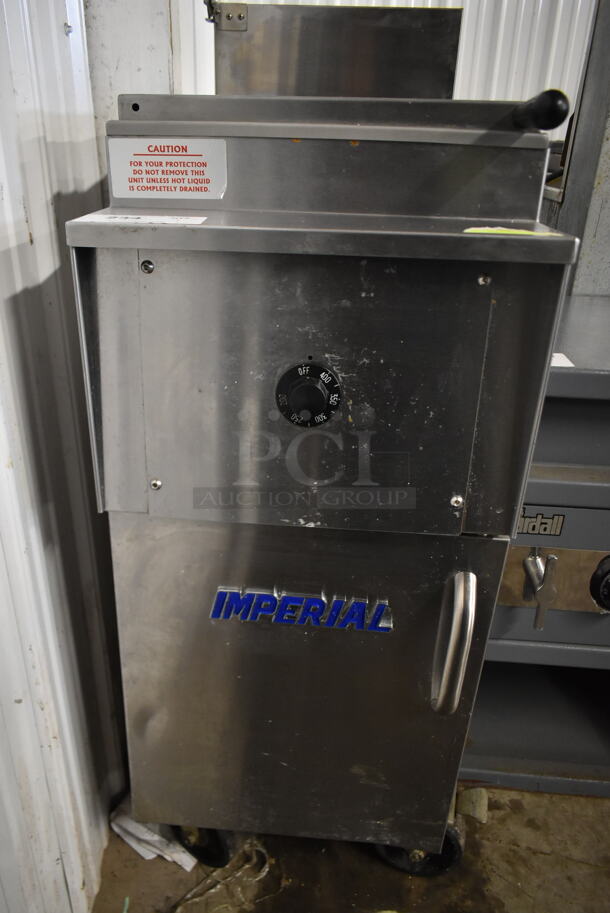 Imperial IRT-14-G-BM Stainless Steel Commercial Floor Style Natural Gas Powered Rethermalizer on Commercial Casters. 105,000 BTU.  - Image 4 of 6