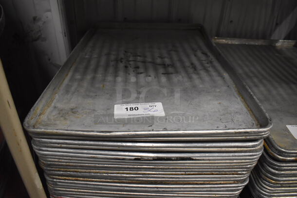 36 Metal Full Size Baking Pans. 18x26x1. 36 Times Your Bid!