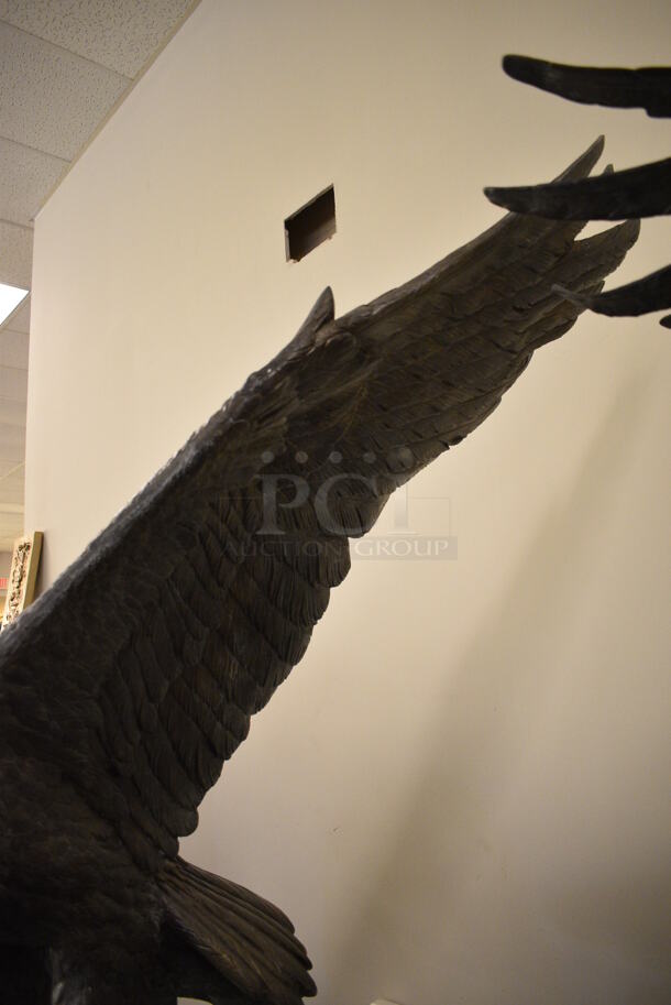 BEAUTIFUL Cast Bronze Eagle on Branch Statue - Image 6 of 10