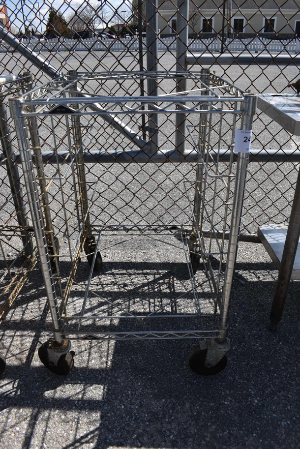 Metal Pan Transport Rack on Commercial Casters. 32.5x23x36.5 - Image 1 of 4