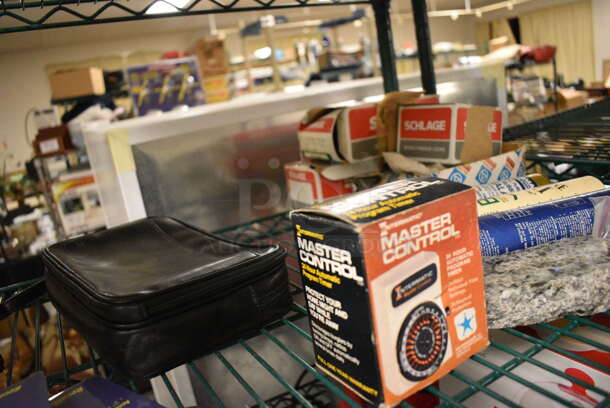 ALL ONE MONEY! Tier Lot of Various Items Including Master Control Program Timer, Black Leather Wristlet, and Car Parts - Image 3 of 6