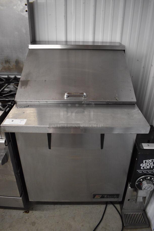 2014 True Model TSSU-27-12M-C Stainless Steel Commercial Sandwich Salad Prep Table Bain Marie Mega Top on Commercial Casters. 115 Volts, 1 Phase. 28x34x46. Tested and Working!