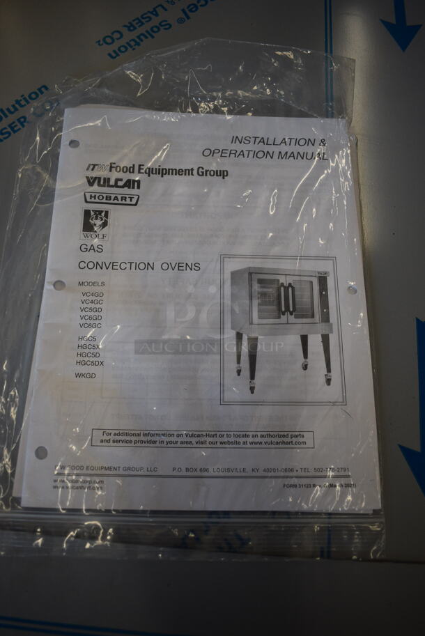 BRAND NEW! LATE MODEL! Vulcan VC5GDL Stainless Steel Commercial Propane Gas Powered Full Size Convection Oven w/ View Through Doors, Metal Oven Racks and Thermostatic Controls. 50,000 BTU. 40x32x32. Tested and Working! - Image 8 of 9