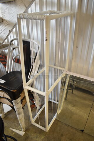 White Stuffed Animal Storage Cage.
