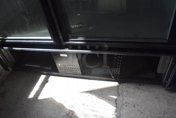 True GDM-49 Commercial 2-Door Glass Merchandiser Cooler With Polycoated Shelves, Black. 115V, 1 Phase. Tested and Powers On But Does Not Get Cold - Image 3 of 6