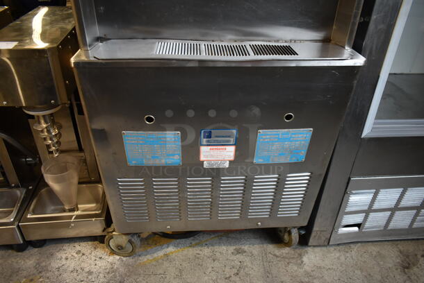 Taylor 754-33 Stainless Steel Commercial Floor Style Water Cooled 2 Flavor w/ Twist Soft Serve Ice Cream Machine on Commercial Casters. 208-230 Volts, 3 Phase. - Image 4 of 10