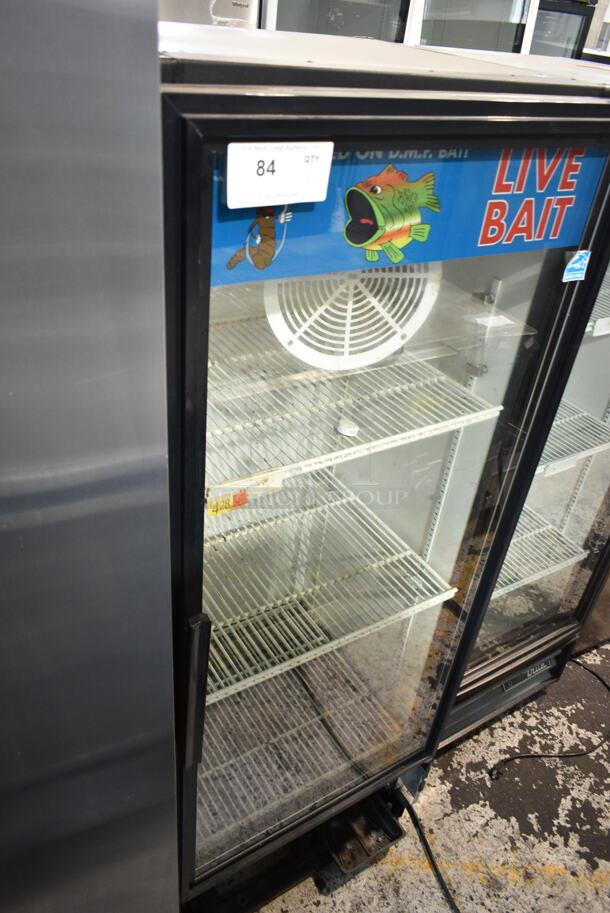 True GDM-12 Metal Commercial Single Door Reach In Cooler Merchandiser w/ Poly Coated Racks. 115 Volts, 1 Phase. Tested and Powers On But Does Not Get Cold - Image 1 of 3