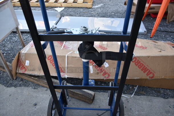 BRAND NEW SCRATCH AND DENT! Lavex 257AP0032 Blue Metal Furniture Dolly / Hand Truck. 750 Pound Capacity. - Image 4 of 10